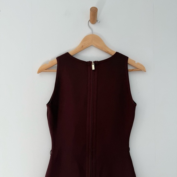 Vintage Y2K Marciano burgundy maroon sleeveless bodycon bandage dress - Medium - Picture 4 of 7